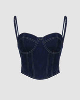 Alcyone Denim-Korsett-Top
